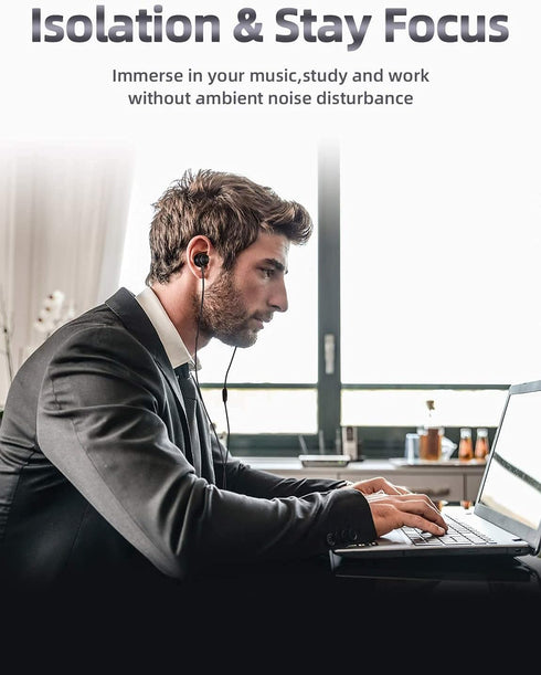 Wired Earphones in-Ear Earbud Headphones with Microphone, Bluedio Li Pro Noise Isolating Headphones Volume Control for PC Laptop with 7.1 Channel ...