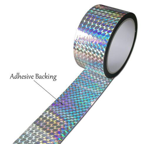 Self-Adhesive Holographic Reflective Tape for Craft Project, DIY Art, Home Decoration, Holiday Packing, etc, 2 Inches by 164 Feet...