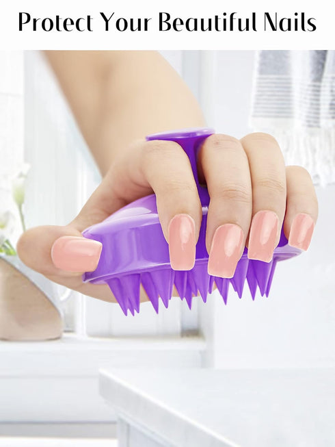 HEETA Scalp Massager Hair Growth, Soft Silicone Scalp Scrubber Shampoo Brush for Exfoliation, Dandruff Removal Head Massage Stress Relax, Wet & Dr...