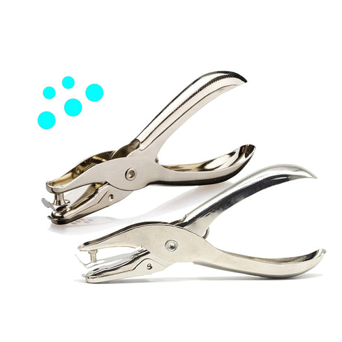 1/4 and 1/8 Inch Small Single Hole Punch, 2 Pack Handheld Circle Shaped Hole Puncher with 8 Sheet Capacity for DIY Craft Paper, Tag & Ticket, Perf...