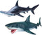 Gemini&Genius Great White Shark Hammerhead Shark Toy Set - Sea Animal Action Figure Ocean Model Toy Set -10 Inches Length -Educational, Role Play,...