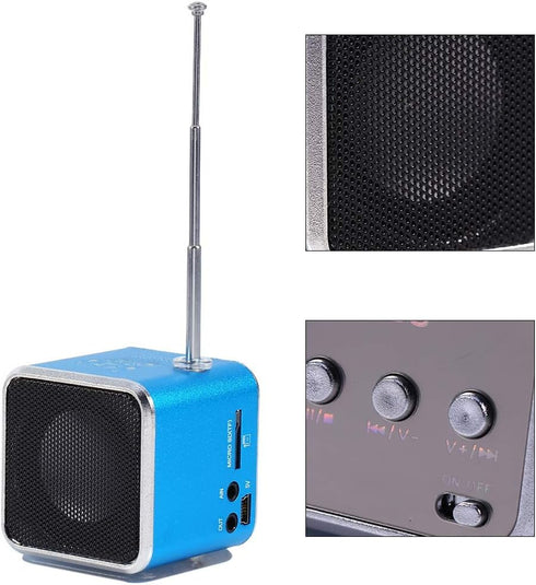 Fosa Digital Portable Mini Speaker Music MP3/4 Player/TF USB Disk Speaker FM Radio for Outdoors & Indoors: Home, Dorm Room, Kitchen, Bathroom, Car...