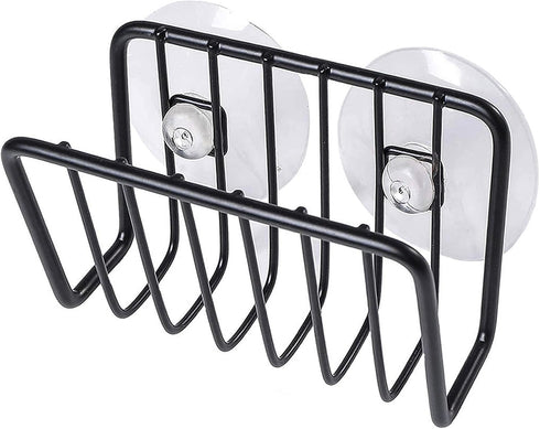 Toplife Sponge Holder for Kitchen Sink, Rust-Proof Suction Cup Sponge Caddy - Black...