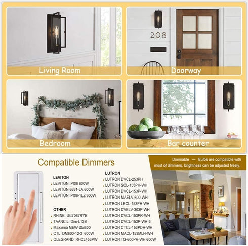 XININSUN T10 Led Bulbs,Long Tubular Led Light Bulbs, E26 Dimmable Tubular Bulb,Equivalent 75 Watt, E26 Edison Style Vintage LED Filament Light Bul...