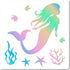 GORGECRAFT Mermaid Stencils Coral Templates Aquatic Plants Starfish Fish Sea Creatures Reusable 18x18cm Square Painting Stencils for Wall Scrapboo...