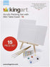 KINGART Artist Painting Set with 6 Vivid Acrylic Paint Colors, 12" Easel, 4 Canvas Panels, 3 Brushes, Painting Palette - School, Students, Beginne...