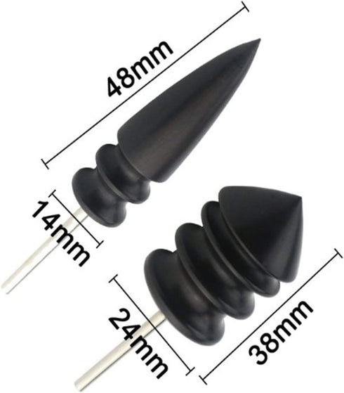 2Stlye Ebony Leather Burnisher/Electric Polished Head Leather Tools/Leather Slicker Tool Drill Sets for Dremel Rotary Tools (2 Stlye)...