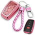 Quicksand Key Fob Cover Case Compatible with Toyota Camry RAV4 C-HR Prius Highlander Avalon Corolla Hatchback (A, Pink)...