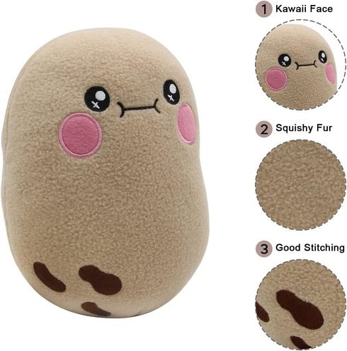 7.8'' Kawaii Potato Plush Toy Soft Food Stuffed Animals Plushie Pillow Toys Doll (7.8'', Primary Color)...