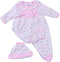 2Pcs Medylove Reborn Baby Dolls Girls Clothes 16-18 inch Newborn Reborn Doll Pink Outfit 17 inch Doll Printed Baby jumpsuit...