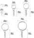 Swpeet 300Pcs Key Chain Rings Kit, 100Pcs Keychain Rings with Chain and 100Pcs Jump Ring with 100Pcs Screw Eye Pins Bulk for Jewelry Findings Maki...