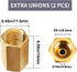 MuHize Brake Line Tubing - 16" Gold 3/16 Brake Lines Kit(Pack of 3) with fittings, Flexible Brake Line with Inverted Double Flared Ends and 2 Conn...
