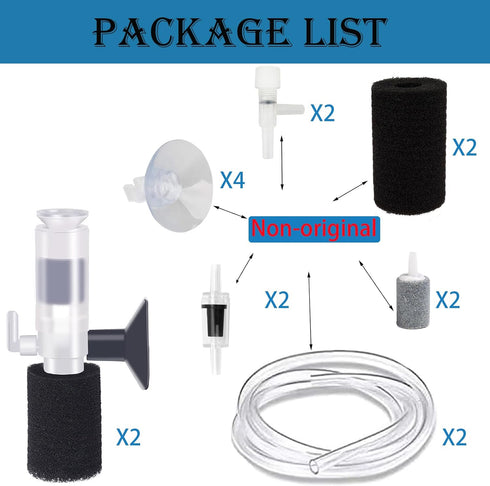 Portable Aquarium Filter, Internal Purifier Fish Tank Filter, Mini Aquarium Filter Air Driven Sponge Filter for Small Fish Tank 0.5-5 Gallon, Hous...