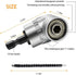 Flexible Drill Bit Extension, Includes 105° Right Angle Drill, Bendable, 3pcs 1/4 3/8 1/2" Universal Socket Adapter Set, 3pcs Drill Bit Holder, Sc...