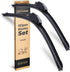 DSV Standard Windshield Wiper Blades, 24” and 18” Car Wiper Blades With Universal U/J Hook, Automotive Replacement Wiper Blades for my Car, Water ...