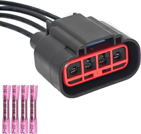 WPT688 Blower Motor Connector 3U2Z14S411ZEA, Fan Blower Motor Wire Harness Pigtail Assembly S1763, Compatible with Ford Explorer Escape Expedition...