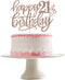 Rose Gold Happy 21st Birthday Cake Topper Happy Birthday 21 Cake Topper, 21st Birthday Topper Rose Gold for Cake 21 Birthday Party Supplies...