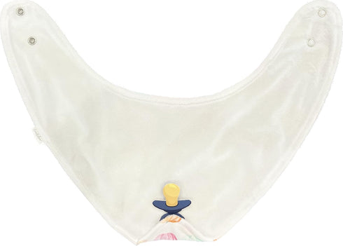 Baby Bib for Drooling and Teething with Pacifier or Teething Toy Attachment - ABC I Love You...