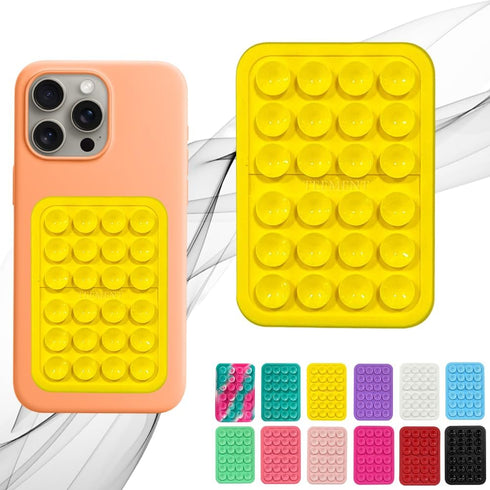 Suction Phone Case Mount, Sillicon Adhesive Phone Accessory for iPhone and Android, Hands-Free Fidget Toy Mirror Shower Phone Holder, Tiktok Video...