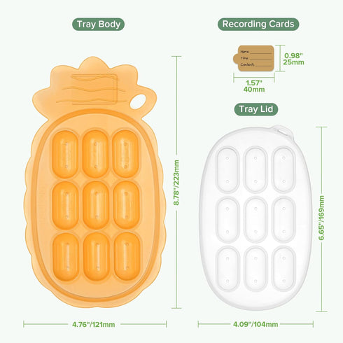 haakaa Silicone Nibble Freezer Tray -Breastmilk Teething Popsicle Mold - Baby Fruit Food Feeder Teether Tray - Baby Food Maker - Ice Cube Tray - 4...