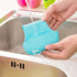 2 Pack Sponge Holder for Double-Sink, FineGood Saddle Caddy Brush Soap Organizer Storage Kitchen Bathroom Plastic Basket - Blue, Green...