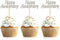 48 Pcs Silver Happy Anniversary Cupcake Toppers Picks for Anniversary Party Cake Decorations...