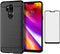Asuwish Compatible with LG G7 ThinQ Case and Tempered Glass Screen Protector Cover Cell Accessories Silicone Phone Cases for LGG7 One G 7 Plus LG7...