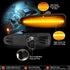 D-Lumina LED Side Marker Light Assembly Smoked Lens Sequential Blink Amber for Mitsubishi Lancer Evolution X Mirage Outlander Sport Front Fender S...