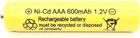 AAA Size NiCd AAA 600mAh 1.2V Rechargeable Batteries for Solar Lamp Solar Light (12-PCS AAA 600mAh Yellow)...