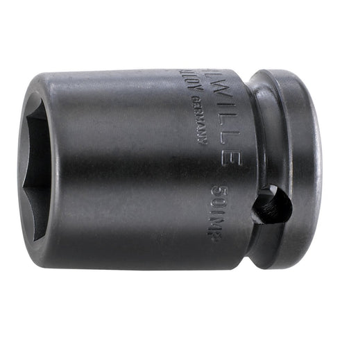 Stahlwille 23010022 1/2" Impact Hex Socket, 22mm Hexagonal Fastener, Chrome Alloy Steel, Gunmetal Finish, Power Drivers, Ratchet Compatible, Made ...