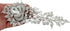 EVER FAITH Rhinestone Crystal 8 Inch Elegant Bridal Rose Flower Bud Brooch Clear Silver-Tone...