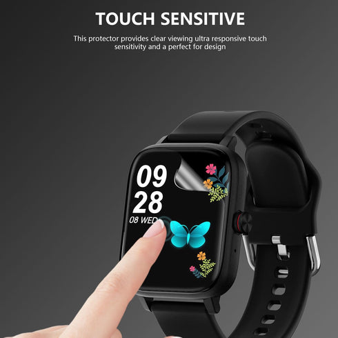 8 Pack for 1.69" or 1.7" Smartwatch Screen Protector, Soft Film for aeac, AOKESI, ENOMIR, Fitpolo, FVYAO, Gydom, HAFURY,IDO, Tensky, Veryfit, VRPE...