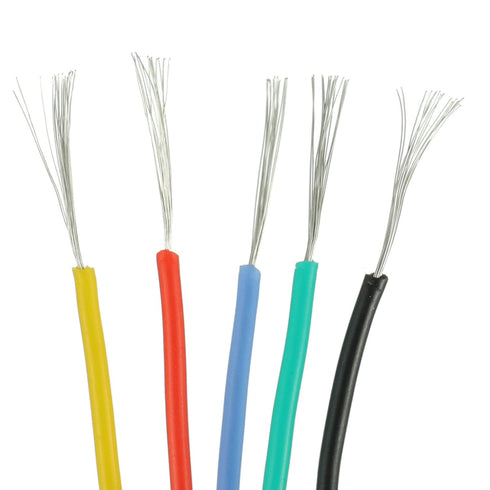 BOJACK 28 AWG Flexible Silicone Wire Electric Wire Hook up Wire Kit 300V Cables with Plus 20 ?2mm Heat Shrink Tubings and a Mini Wire Stripper(5 C...