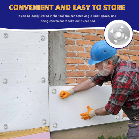 200Pcs Fastener Kit Board Hardware Set for Foam Board,100Pcs 1-1/8 Inch Galvanized Steel Washers for Installation and 100Pcs Stainless Steel Screw...