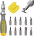 11 in 1 Ratcheting Multitool Screwdriver Multi-function Magnetic Screwdriver Professional Angle Screwdriver Repair Tool (Yellow?NEW Magnetic?)...