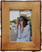 4x6 Wood Picture Frames Brown, Live Edge Rustic Photo Frame with Glass Front, Display 6x4 inch Photos for Tabletop or Wall Mounting...
