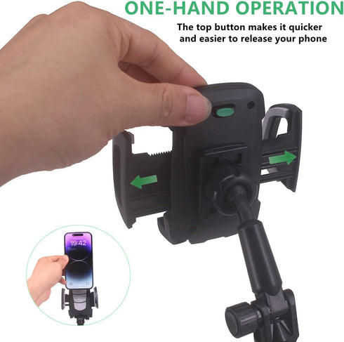 Golf Cart Phone Holder, Golf Cart Accessories Universal Cup Holder Phone Mount for All 4.7-6.8" Cell Phones, Fit EZGO Club Car Yamaha...