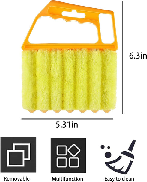 2 Pcs Blind Cleaner - Washable Window Blind Cleaner Duster Tool, Hand-Held Blind Duster for Wood Dlinds Mini Duster Brush Blind Dust Cleaner Venet...