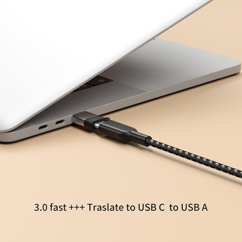 888 Type C Belt Cable 1ft Fast Charging USB C to USB C 240W, Data Transfer - with Type A to Type c 3.0 Adapter (Black)...