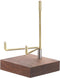 Hipiwe Display Stand Easel with Adjustable Metal Arms Wooden Base Rock Display Easel Holder for Fossil Coral Geodes Rock Mineral Agate Plate Seash...