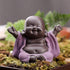 Ceramic Laughing Buddha Statue Maitreya Happy Buddha Statue Little Cute Baby Monk Figurine Buddha Figurines Home Decor Creative Crafts Dolls Ornam...