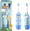 Os 101 Kids Battery Power Electric Toothbrush, with 2 Soft Brush Heads and 1 AAA Battery, Silicone Deer Design, Included 7 Colors Light, Ipx7 Wate...