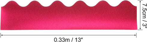 PATIKIL 3" x 13" Bulletin Board Border, 30 Pack Scalloped Trim Strips Wall Decor for Locker Classroom Cork Poster Black Board White Chalkboard, Sh...