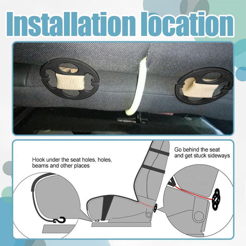 24PCS Car Seat Cover Plum Plate Metal Hooks, 12Pcs Plastic Car Seat Covers Chucks and 12Pcs Metal Hooks Locking Clip Plastic Card Fixed Fastener B...