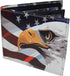 LB LEATHERBOSS Mens Bifold Exotic Wallet Picture US America Flag and Eagle with printed gift box...