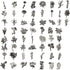 120 PCS Black and White Vintage Retro Flower Plant Stickers Decals for Laptop Scrapbooking Journal Planner Card Making...