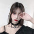 YERTTER PU Leather Choker Heart Gothic Jewelry Necklaces for Women Punk Rock Adjustable Black Collar Choker Necklaces for Cosplayer...