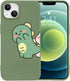 JOYLAND Dinosaur Couple Phone Case for iPhone 13,Green Liquid Silicone Couple Phone Case Cute Girly Case,Funny Soft Gel Rubber Full-Body Protectiv...