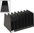 1InTheOffice Desktop File Organizer Vertical, Mail Organizer, 7 Compartments Office File Sorter, 4-3/4" H x 8-3/4" W x 5-1/2" D, Plastic, Black...