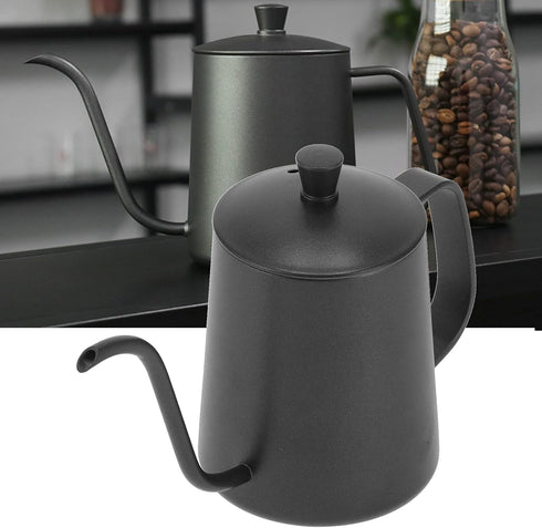 350ml Gooseneck Coffee Kettle, 304 Stainless Steel Tea Kettle for Stovetop, 11.3 oz Long Spout Tea Pot for Home Kitchen Office Hotel(Black)...